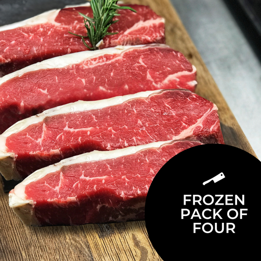 Striploin Steak Angus Beef Butcher Box (4 pc, Frozen)