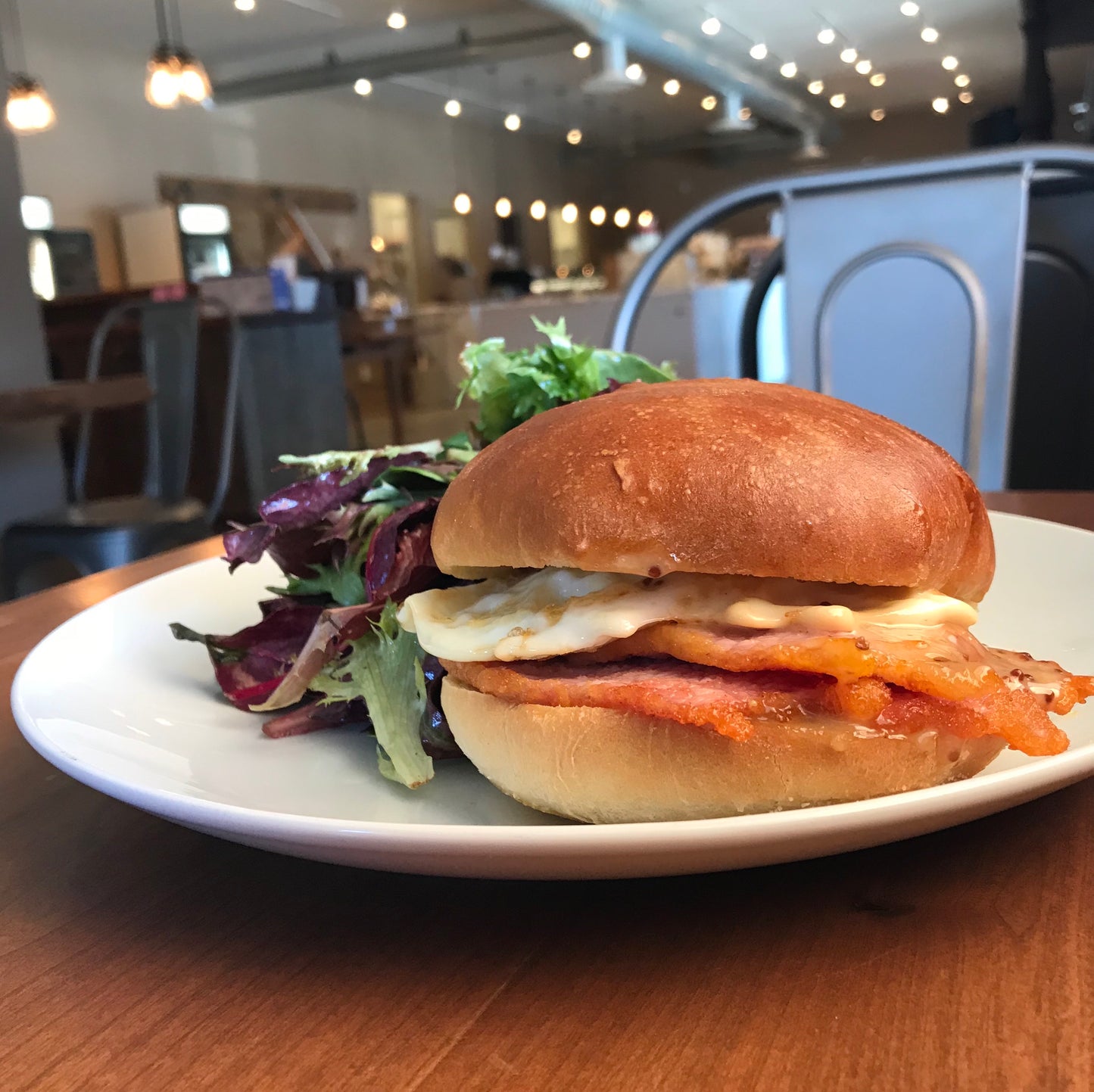 Peameal Bacon on a Brioche Bun