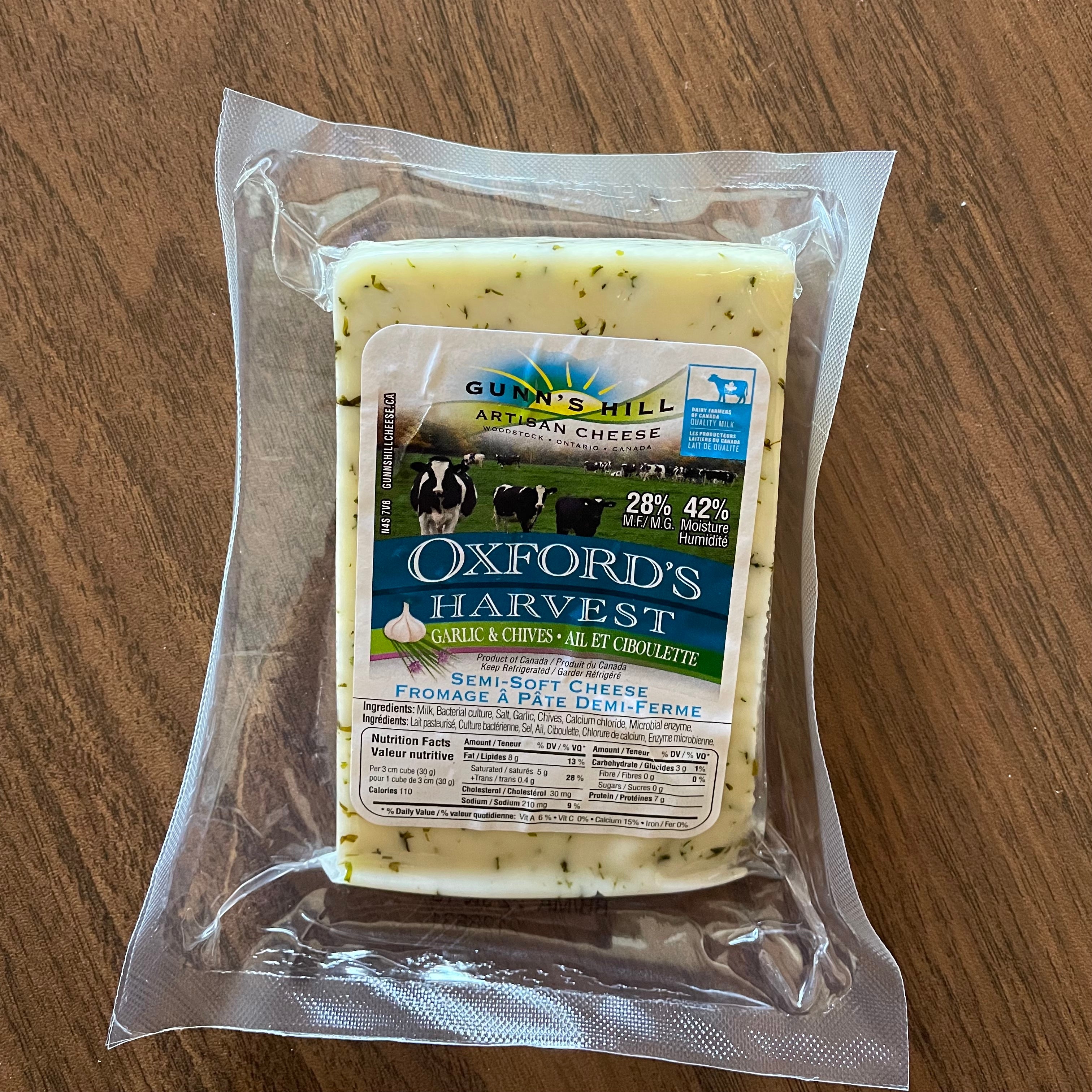 Oxford's Harvest Garlic & Chive Semi-Soft Cheese | Gunn's Hill Artisan Cheese