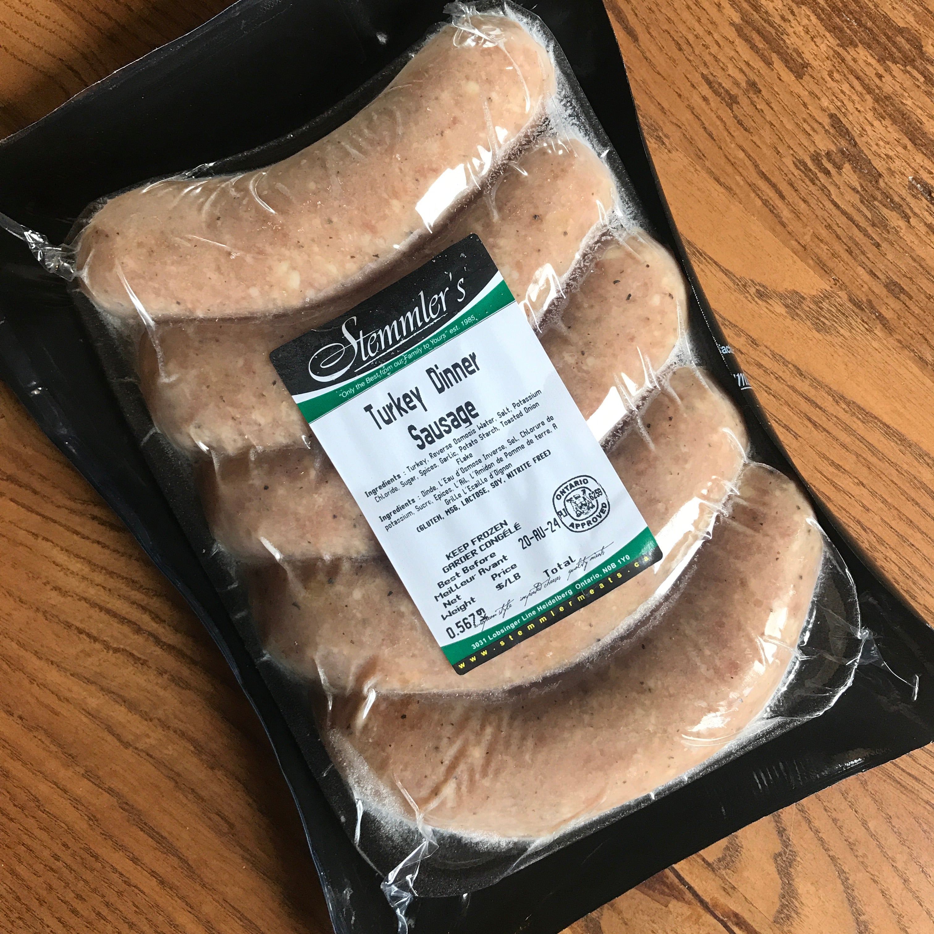 Turkey Sausage Dinner - Stemmler's