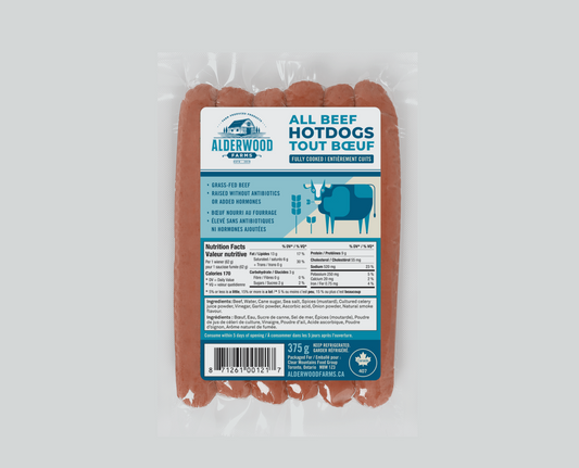 Grass-Fed All Beef Hotdogs | Alderwood Farms