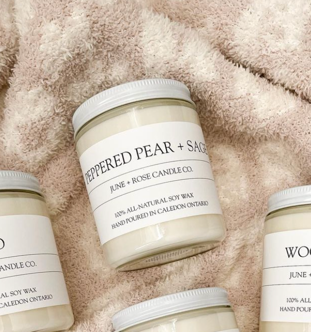 Peppered Pear & Sage | June+Rose Candle Co