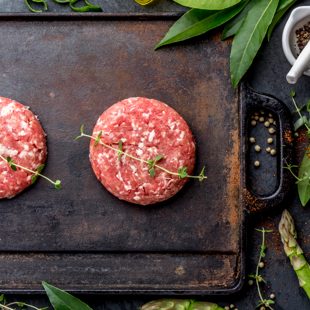 Angus Beef Burgers: Seasoned PKG of 4