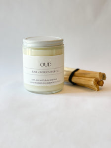 Oud Candle | June+Rose Candle Co
