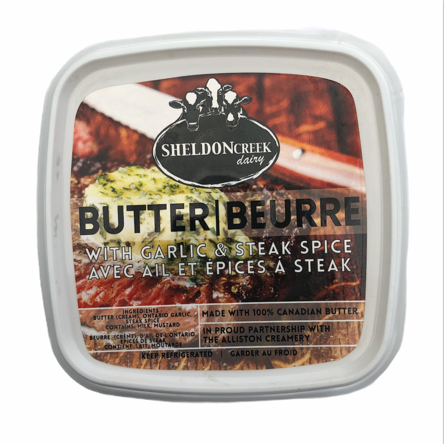 Butter with Garlic & Steak Spice | Sheldon Creek Dairy